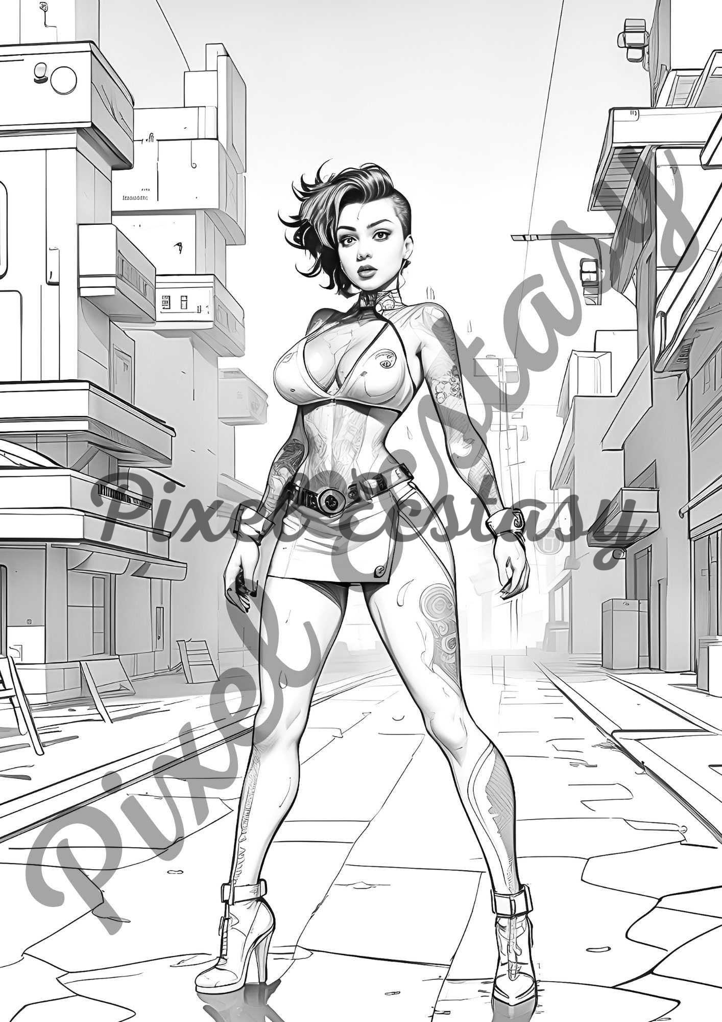 adult coloring, anime coloring, digital download, sexy coloring page, pin up coloring book, beautiful women, modern clip art, mature anime art, NSFW images nude, NOT coloring book, porn coloring page, fantasy sex comic, erotic nude photo, bondage